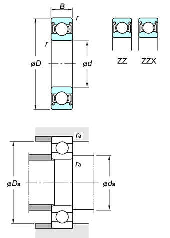 6902 ZZ | 商品情報（印刷用） | ベアリングのKoyo(ジェイテクト)