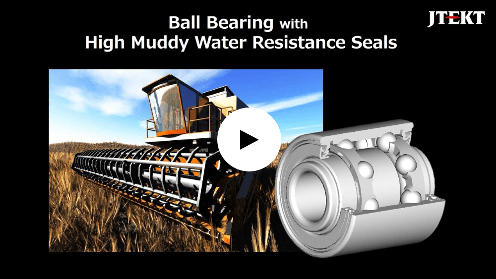 Ball bearings with high mud-resistance seals for agricultural machinery