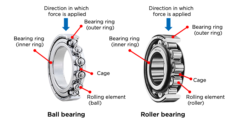 Fig. 2: The structures of radial bearings