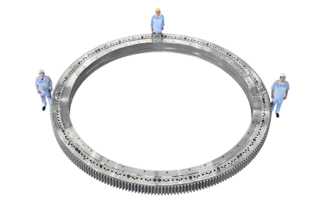 Fig. 2: Ultra large slewing rim bearing for tunnel excavators