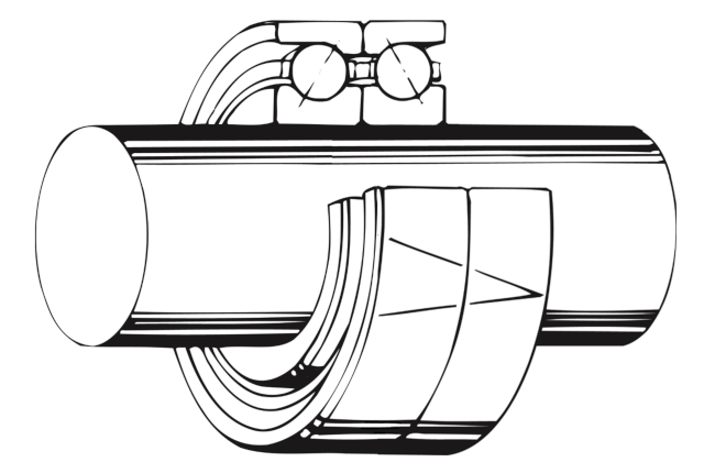 Fig. 8: A matched pair angular contact ball bearing