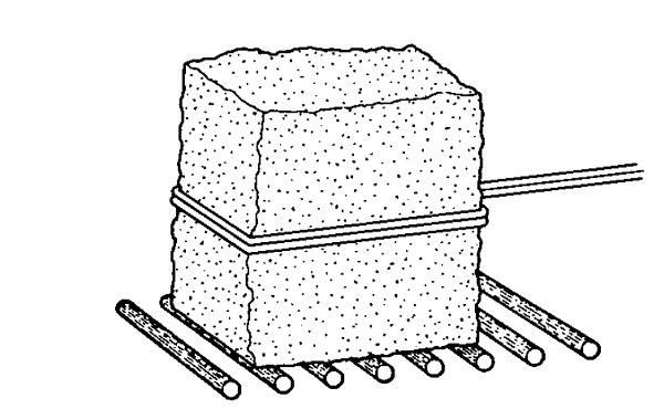 A device wherein friction is reduced by rolling logs